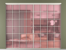 Перегородка Formato внутри проёма четырёхстворчатая