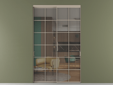 Перегородка Formato внутри проёма 2 створки