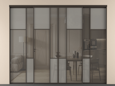 Перегородка Mosaic внутри проёма 4 створки