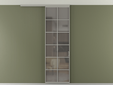 Перегородка Formato вдоль стены на потолок 1 створка