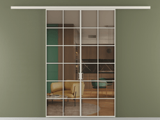 Перегородка Формато вдоль стены 2 створки