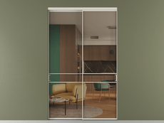 Перегородка Formato внутри проёма 2 створки