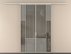 Перегородка Мозаик вдоль стены 2 створки