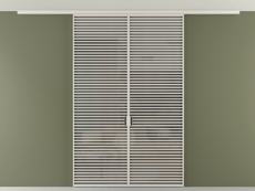 Перегородка Formato вдоль стены на потолок 2 створки