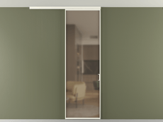 Перегородка Формато вдоль стены на потолок 1 створка