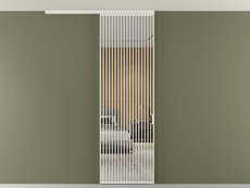 Перегородка Formato вдоль стены на потолок одностворчатая