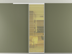 Перегородка Формато вдоль стены на потолок 1 створка