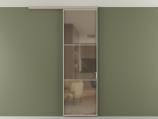 Перегородка Формато вдоль стены на потолок 1 створка