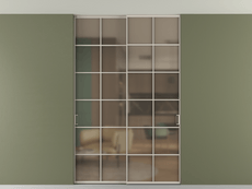 Перегородка Formato внутри проёма скрытое крепление в потолок 2 створки