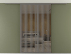 Перегородка Формато вдоль стены на потолок 2 створки