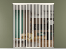 Перегородка Formato внутри проёма 3 створки