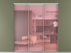 Перегородка Formato внутри проёма 3 створки