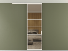 Перегородка Формато вдоль стены на потолок 1 створка