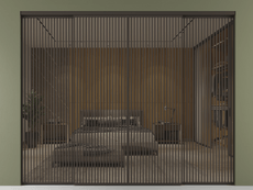 Перегородка Formato внутри проёма 4 створки