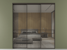 Перегородка Formato внутри проёма 3 створки с синхронным механизмом