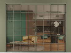 Перегородка Formato внутри проёма 4 створки