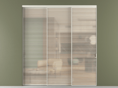 Перегородка Формато внутри проёма 3 створки с синхронным механизмом