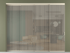 Перегородка Формато внутри проёма 4 створки с синхронным механизмом