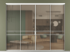 Перегородка Formato внутри проёма 4 створки