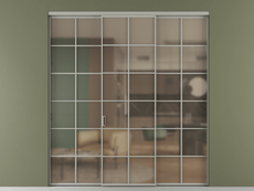 Перегородка Formato внутри проёма 3 створки