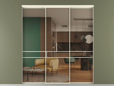 Перегородка Formato внутри проёма 3 створки