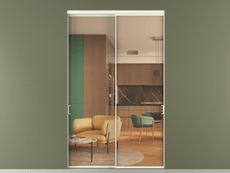 Перегородка Formato внутри проёма 2 створки