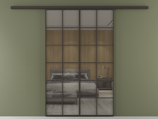 Перегородка Формато вдоль стены 2 створки