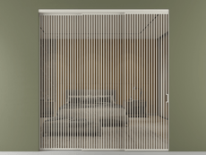 Перегородка Formato внутри проёма 3 створки с синхронным механизмом