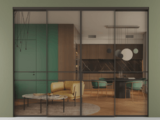 Перегородка Formato внутри проёма 4 створки