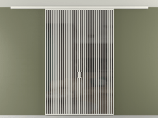 Перегородка Formato вдоль стены на потолок 2 створки