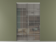 Перегородка Formato внутри проёма 2 створки