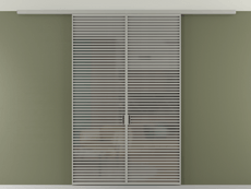 Перегородка Formato вдоль стены на потолок 2 створки