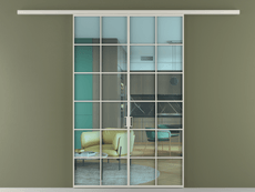 Перегородка Формато вдоль стены 2 створки