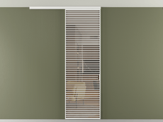 Перегородка Formato вдоль стены на потолок 1 створка