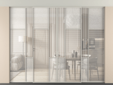 Перегородка Mosaic внутри проёма скрытое крепление в потолок 4 створки