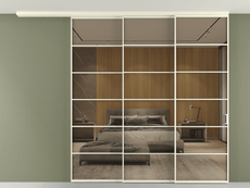 Перегородка Формато вдоль стены на потолок 3 створки с синхронным механизмом