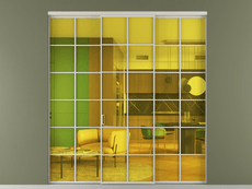 Перегородка Формато внутри проёма 3 створки