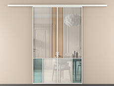 Перегородка Мозаик вдоль стены 2 створки