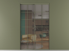 Перегородка Formato внутри проёма 2 створки