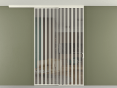 Перегородка Formato вдоль стены на потолок 2 створки с синхронным механизмом