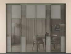 Перегородка Mosaic внутри проёма 4 створки