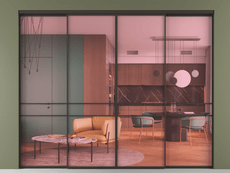 Перегородка Formato внутри проёма 4 створки