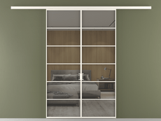 Перегородка Formato вдоль стены 2 створки