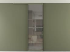 Перегородка Формато вдоль стены на потолок 1 створка