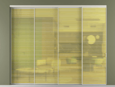 Перегородка Формато внутри проёма 4 створки с синхронным механизмом