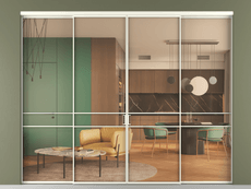 Перегородка Формато внутри проёма 4 створки