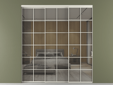 Перегородка Формато внутри проёма 3 створки с синхронным механизмом