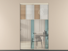 Перегородка Mosaic внутри проёма двустворчатая