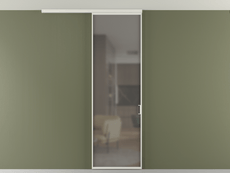 Перегородка Formato вдоль стены на потолок 1 створка