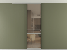 Перегородка Formato вдоль стены на потолок 1 створка